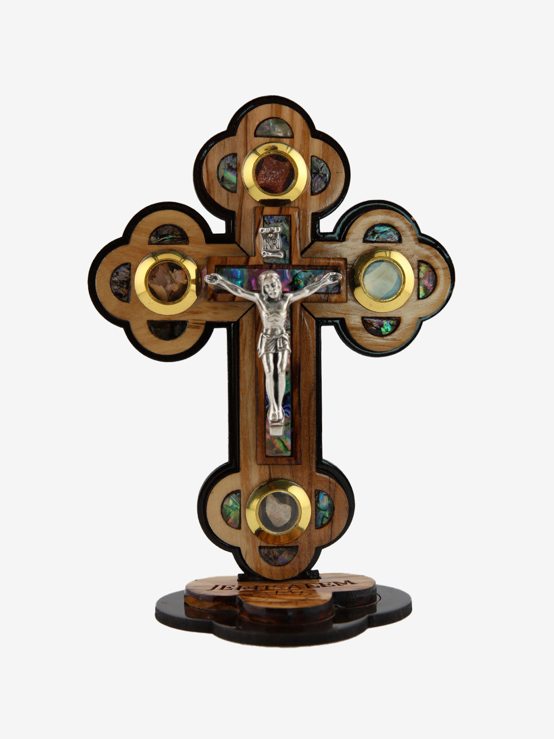 Holy Land Olive Wood Standing Crucifix
