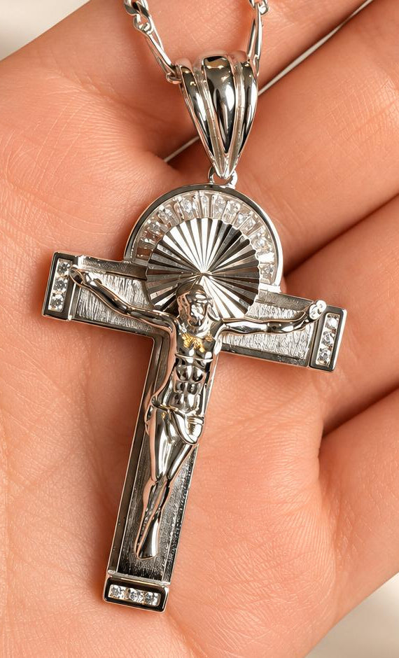 Sterling Silver Jesus Christ Crucifix Pendant