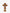 Hand-Carved Wooden Standing Crucifix with Metal Corpus